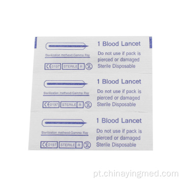 Lanceta de sangue estéril descartável de aço inoxidável